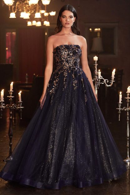 Carla Navy Blue and Gold LTD Formal Dresses - In Store Today or 7 Day Delivery Formal Dresses Online Australia