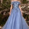 Carla Smokey Blue LTD Formal Dresses - In Store Today or 7 Day Delivery Formal Dresses Online Australia