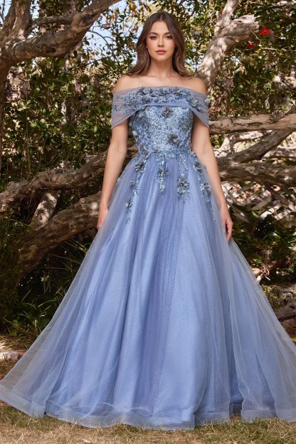 Carla Smokey Blue LTD Formal Dresses - In Store Today or 7 Day Delivery Formal Dresses Online Australia