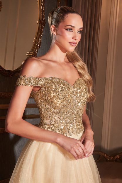 Claire Champagne Gold LTD Clearance S A L E ! In Store Today or 7 Day Delivery Formal Dresses Online Australia