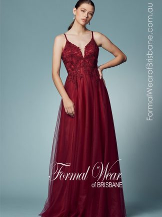 Nerissa Burgundy LTD Clearance S A L E ! In Store Today or 7 Day Delivery Formal Dresses Online Australia