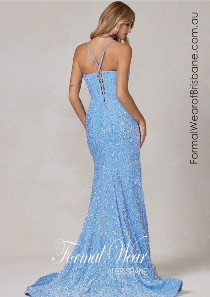 Nadia Lt Blue LTD Clearance S A L E ! In Store Today or 7 Day Delivery Formal Dresses Online Australia