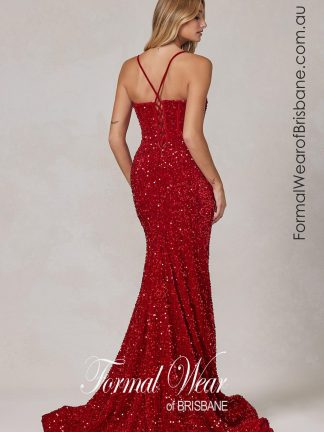 Nadia Red LTD Clearance S A L E ! In Store Today or 7 Day Delivery Formal Dresses Online Australia