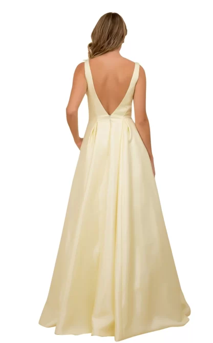 Yellow Satin Aline LTD Clearance S A L E ! In Store Today or 7 Day Delivery Formal Dresses Online Australia